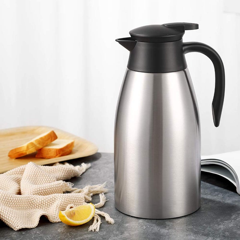 GearRoot 68oz Coffee Carafe Airpot Insulated Coffee Urn Stainless Steel Vacuum Thermal Pot Flask for Coffee, Hot Water, Tea, Hot Beverage - Keep 12 Hours Hot, 24 Hours Cold - Image 3